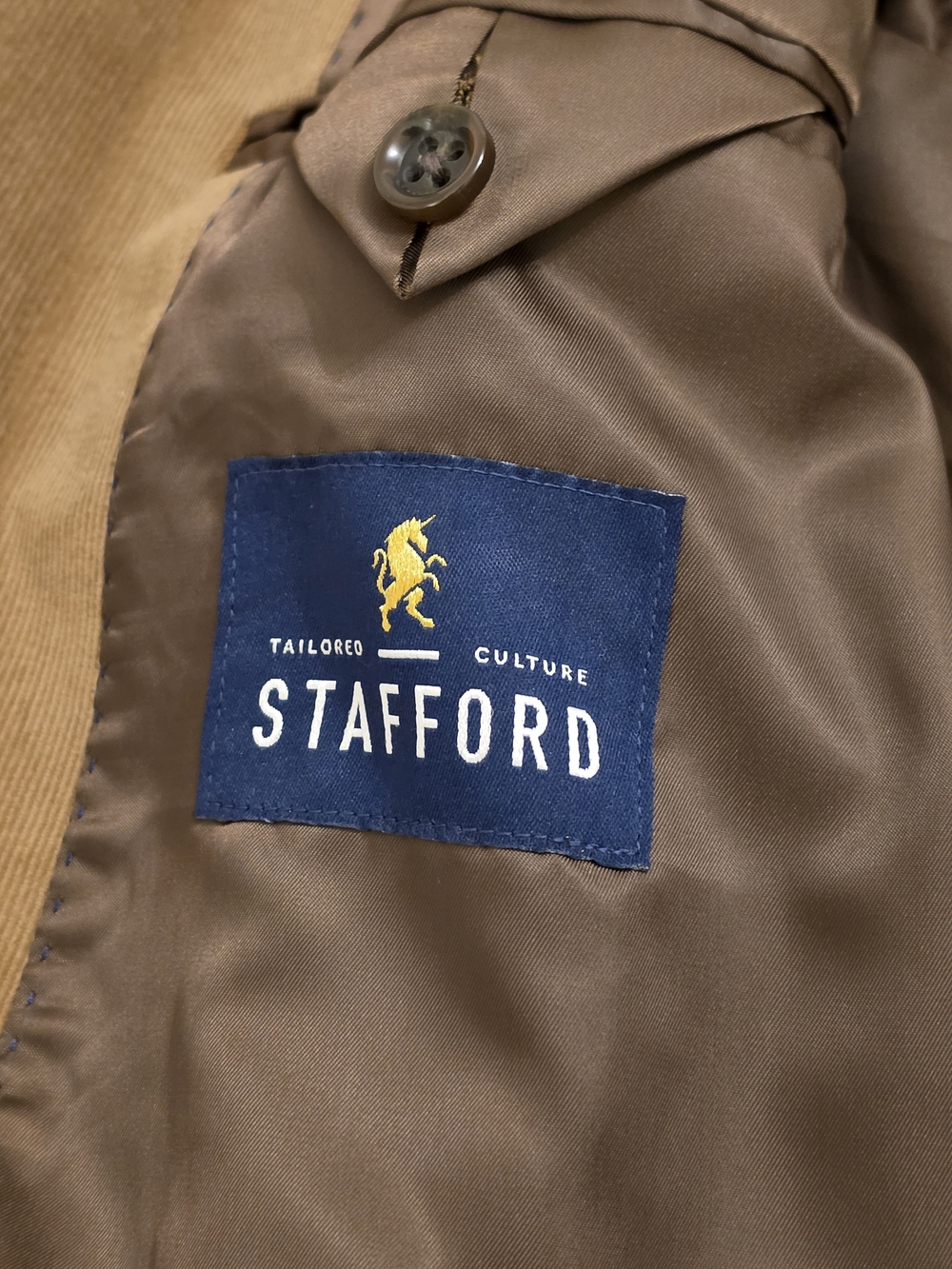 Stafford Corduroy Blazer Dark Academic-Style Elbow Patches View 4